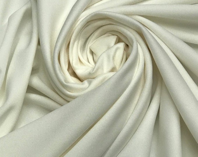 Beige Polyester Scuba double Knit clothing Fabric