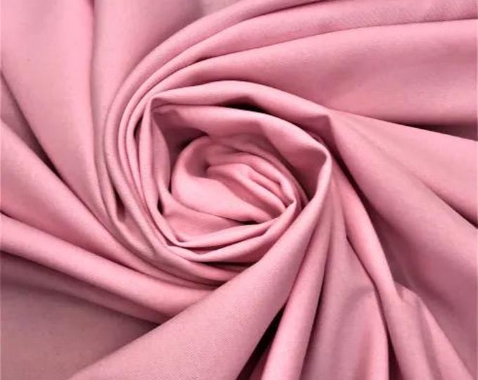 Dusty rose Polyester poplin Fabric By The Yard 58"/60
