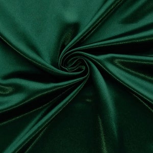 Hunter green Satin Crepe Fabric 60&quot; Wide Sold By the yard