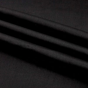 Black polyester cotton fabric for dresses, blouses, uniforms, shirts