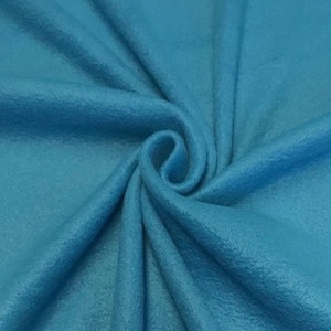Turquoise fleece Fabric Sold By The Yard 60&quot; Wide