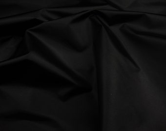 Black Packcloth 520 Denier Nylon Water Resistant  fabric per yard