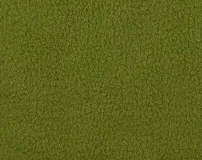 Olive Soft Anti-Pill Fleece Fabric by the Yard | Warm Cozy Craft Fabric for Blankets, Pajamas, Costumes & DIY Projects