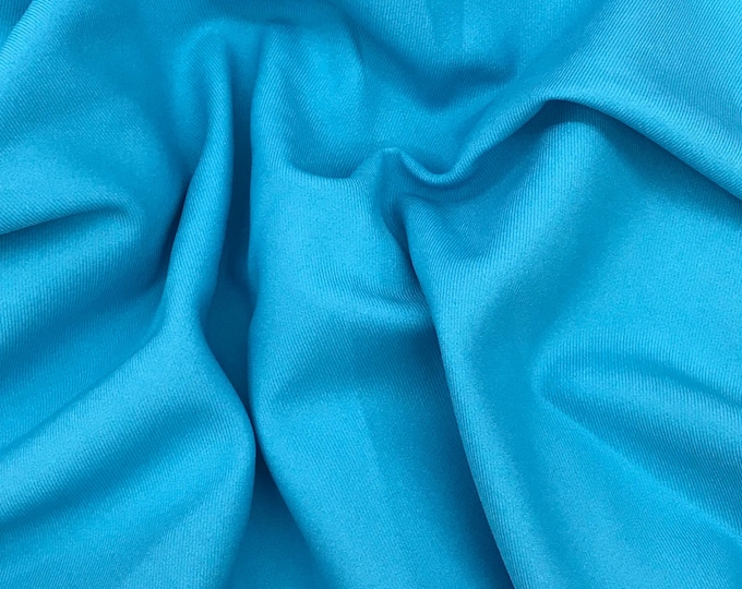Turquoise Poly Gabardine Fabric 59/60" wide, non-stretch by the Yard