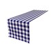 LA Linen Checkered Table Runner - Green & White Polyester, 14x108 Inches, Reversible & Machine Washable