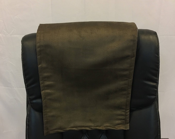 Suede, espresso, 30x30, Sofa, Loveseat, Chaise, Theater Seat, RV Cover, Chair Caps, Headrest Pad, Recliner Head Cover, Furniture Protector