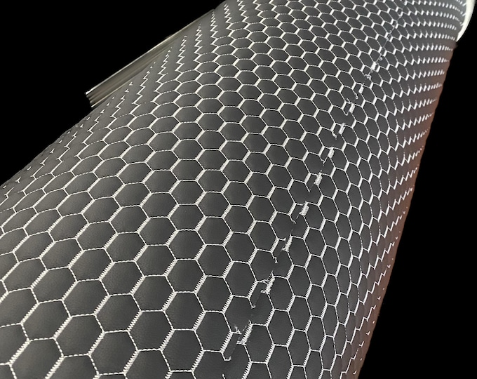 Black egg Quilted white stitching auto headliner fabric with Foam Backing Upholstery 52" Wide