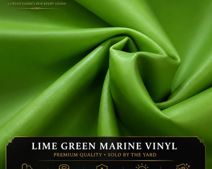 Lime Green upholstery faux vinyl 54" Wide