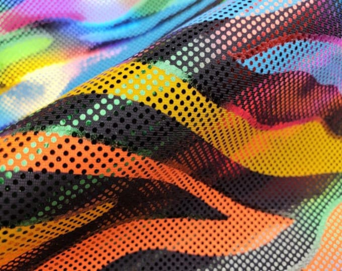 Zebra multi color dance swimsuits 4 way stretch 58" wide  Sportswear Athletic yoga pants