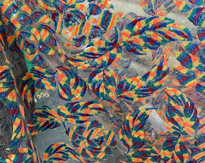 Multi leaf on lace for dresses, tablecloth and much more !