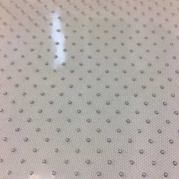 6 Gauge Perforated Transparent Plastic Vinyl 54 Inch Wide Fabric By the Yard