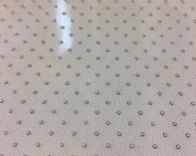 6 Gauge Perforated Transparent Plastic Vinyl 54 Inch Wide Fabric By the Yard