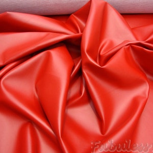 RED Shiny Glossy PVC Pleather 4 Way Stretch Fabric , Red Latex Fabric by  Yard, Red Faux Patent Leather, Red Latex Fabric 
