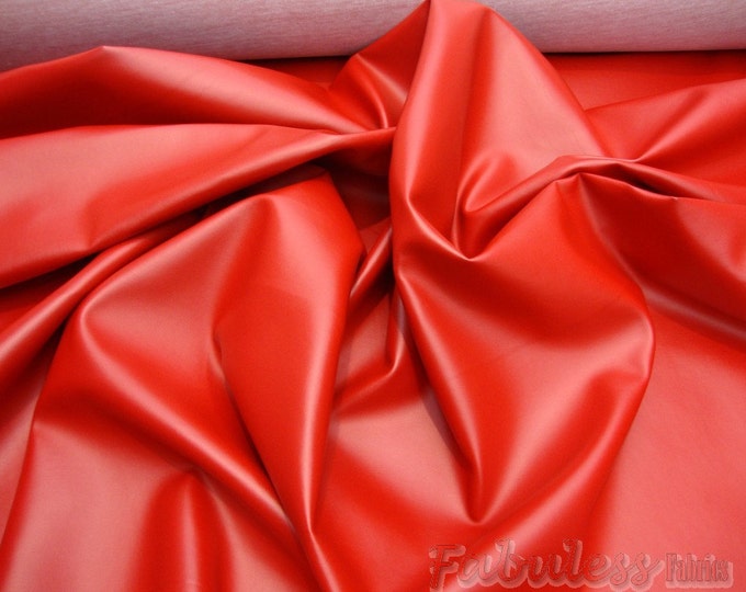 Red Soft Skin Upholstery PVC vinyl fabric per yard