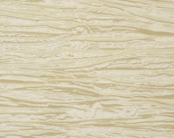 Creased Taffeta IVORY Crushed | Fabric By 25 yards Yard 50"/52" Tablecloths, linens dress