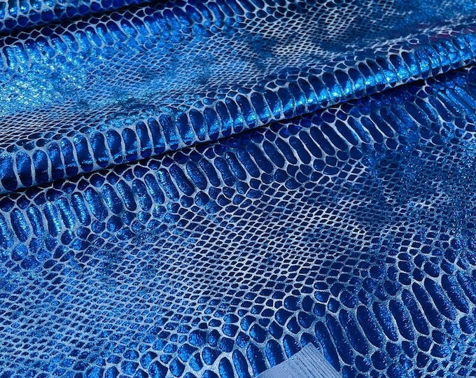 Royal foil Snake design on a stretch velvet fabric-Sold by the yard.