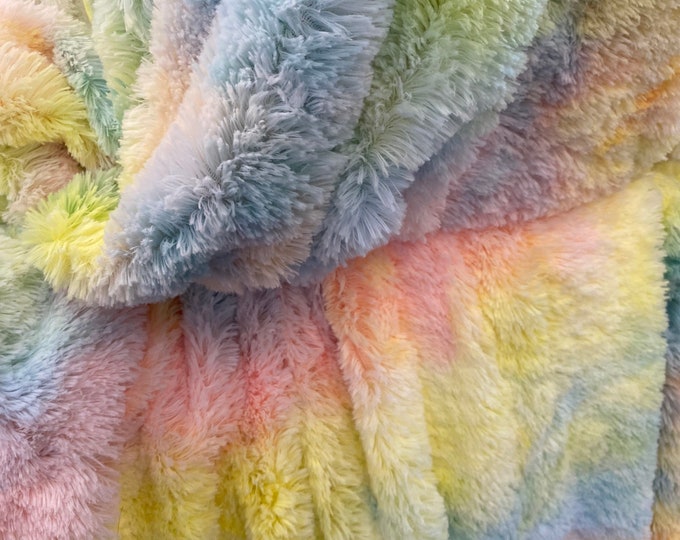 Rich silky  Bear Skin  Rainbow yellow Fabric 58" Wide Sold by the Yard