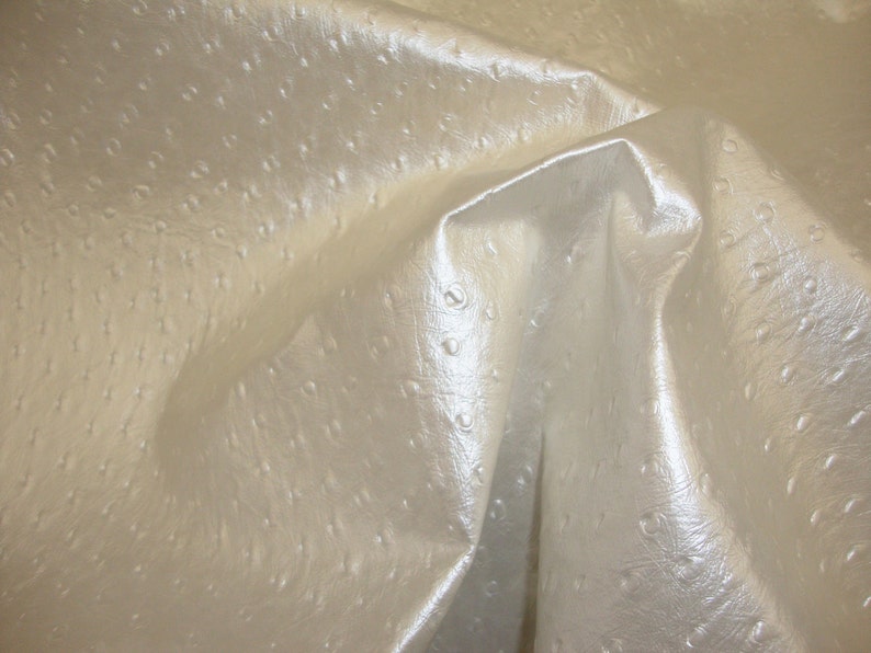 Pearl Metallic Ostrich Upholstery Vinyl Fabric per Yard Etsy