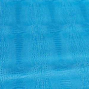 Blue Marine Gator Upholstery Outdoor Vinyl Fabric - Sold By The Yard - 54&quot;