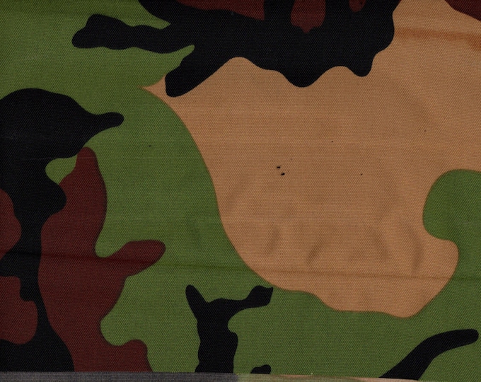 Woodland Camouflage outdoor indoor fabric 58" wide per yard