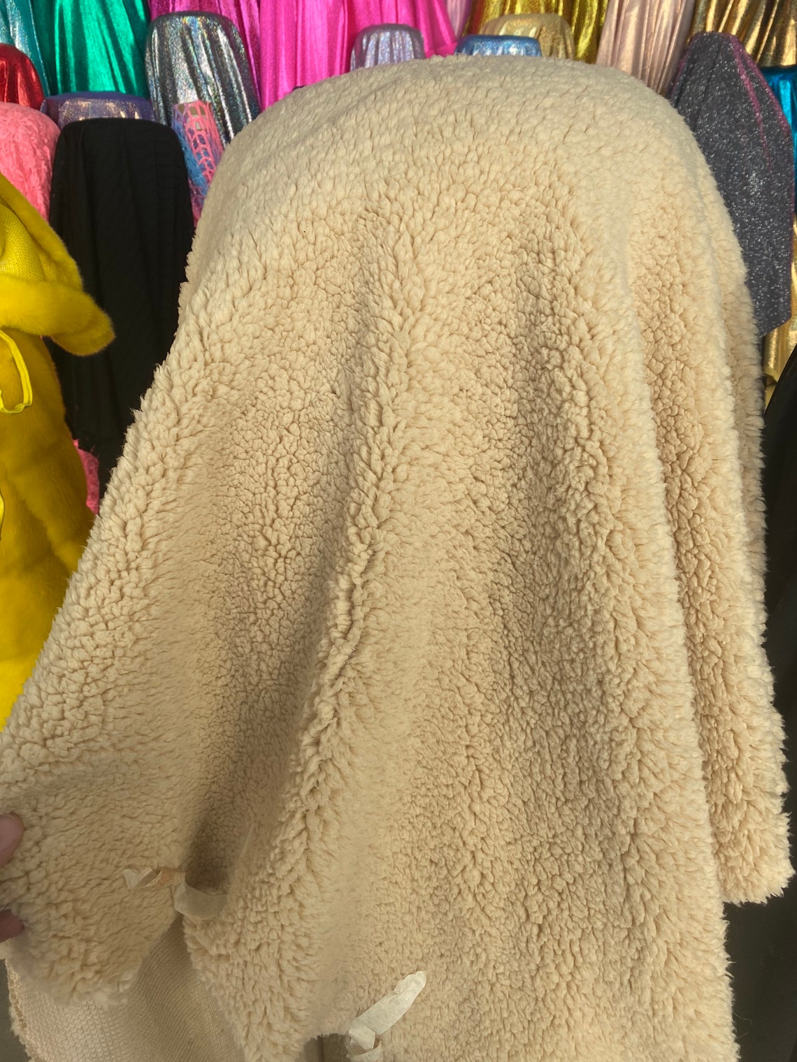 Camel Cuddle Sherpa Fleece Lamb Wool Design Fabric Sold by the Etsy