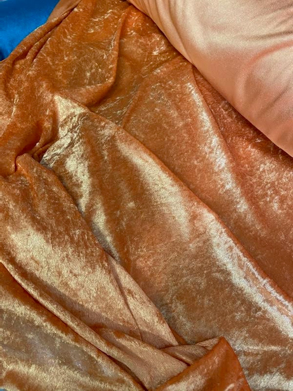 thumbnail image 2 of 60" Wide White Velvet Panne Stretch Fabric – By The Yard (Crushed Velour Look) 2 of 5