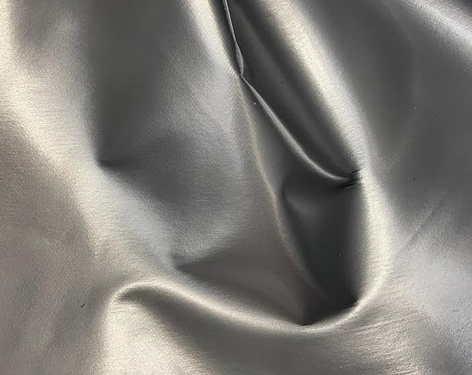 Stretch Vinyl silver liquid Wet  fabric per yard 54" Wide sold by the yard
