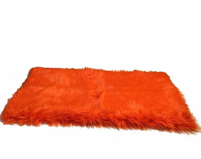 3' x 5' Orange or Blue Shag Fur Area Rug Nursery Room Decor Home Accents shaggy Throw Rug