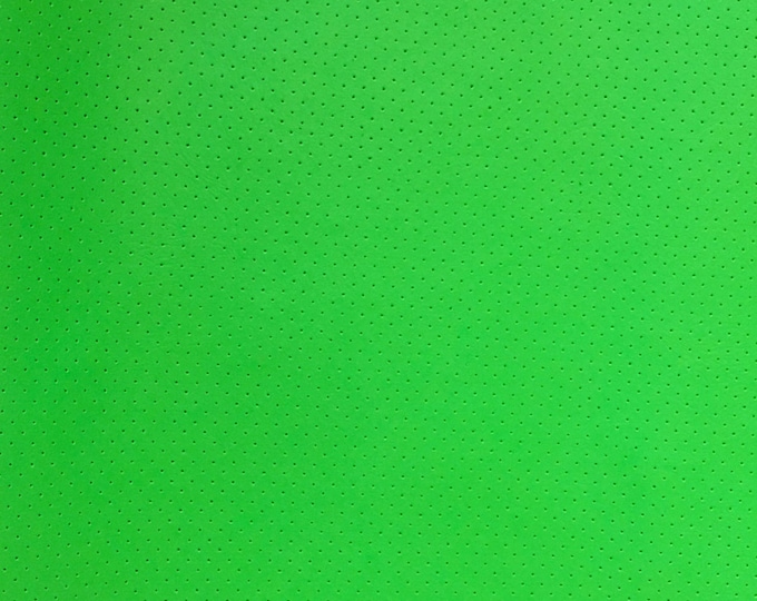 Lime Perforated commercial marine grade upholstery vinyls Faux Leather fabric per yard