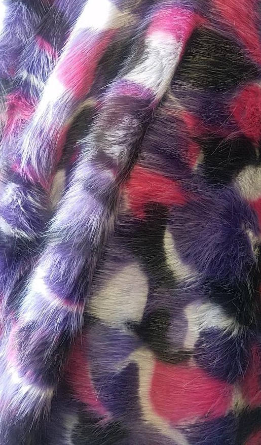 Shaggy Faux Fur Fabric by the Yard Fuchsia