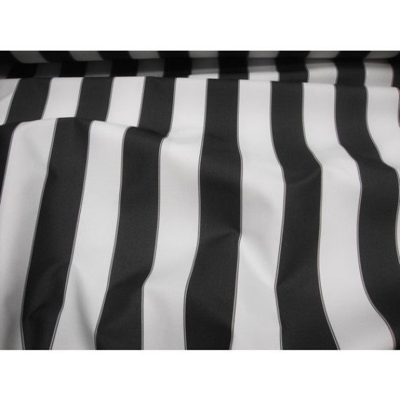 Black White Striped Waterproof Outdoor Canvas Fabric 60 Black White Striped Waterproof Outdoor
