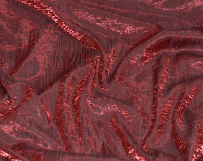 Satin Iridescent Shimmer Crushed  Dress wedding tablecloth Satin Fabric BURGUNDY/ 54" Wide / Sold By the yard