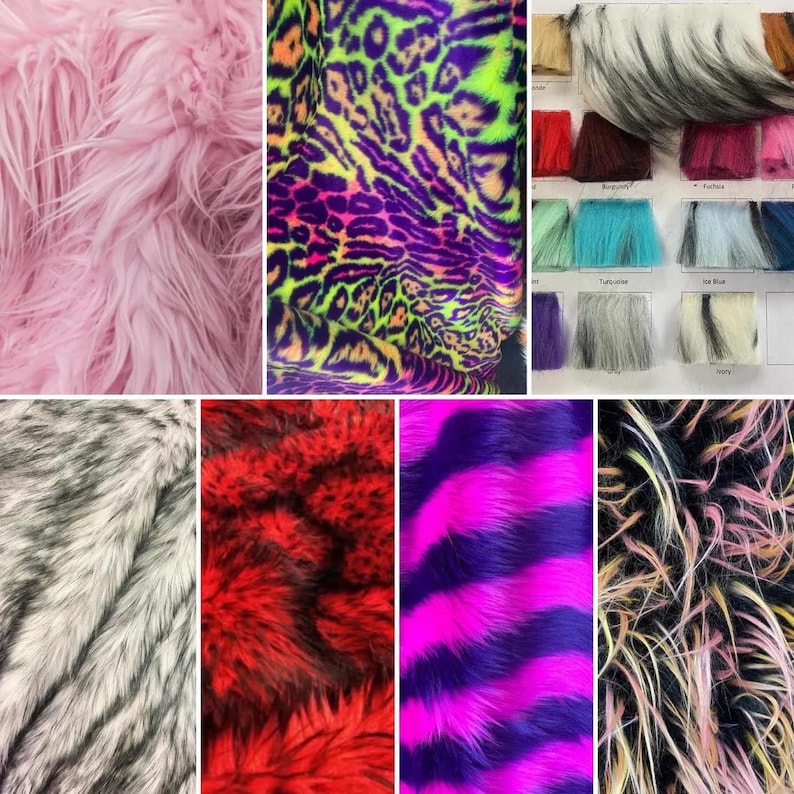 a collage of different colors of fur