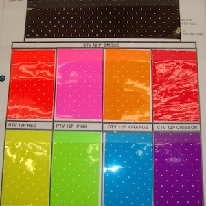 10 Gauge Tinted PERFORATED Transparent Plastic Vinyl 54 Inch Wide Fabric By the Yard upholstery, costumes, diy projects, handbags, shoes