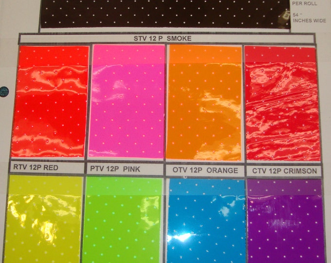10 Gauge Tinted PERFORATED Transparent Plastic Vinyl 54 Inch Wide Fabric By the Yard upholstery, costumes, diy projects, handbags, shoes