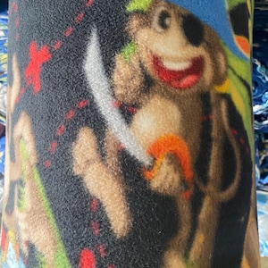 Monkey Fleece Fabric by the Yard | Soft Anti-Pill Fleece | On black Fleece for Blankets, Crafts, Apparel & DIY Projects