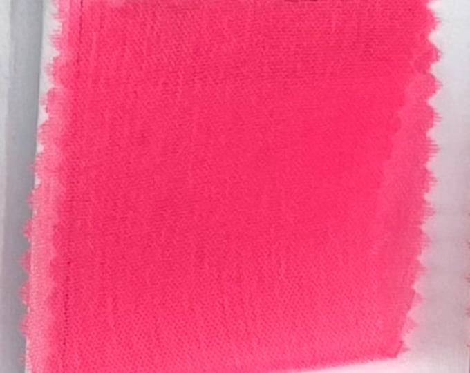 Iridescent/ two tone Chiffon fabric / 60”‘wide sold by the yard- Neon pink