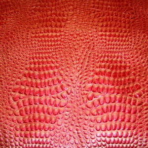 Vinyl faux Leather Crocodile Leather Swamp Coral Rose Metallic Embossed shinny upholstery fabric sold BTY 54&quot; Wide
