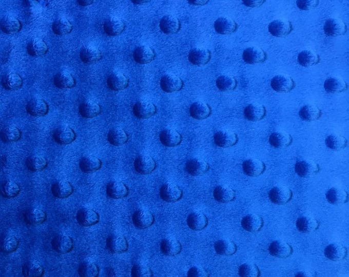 Royal Minky dimple dot soft fabric BY THE YARD 60 " Wide