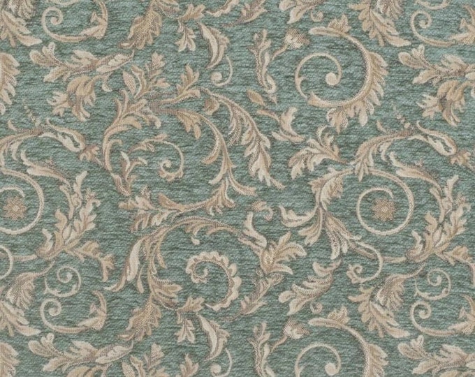 Royalty Saxon leaf chenille Upholstey drapery and much more fabric by the yard