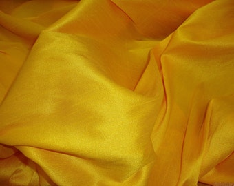 Canary Shantung Dupioni Faux Silk two tone fabric BY THE YARD 54" wide