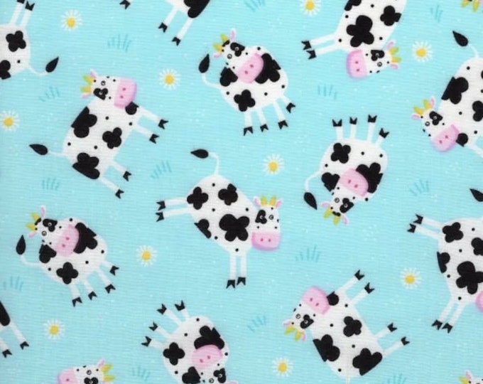 100 % Cotton Fabric - 45 " Wide - Cow Blue Quilting