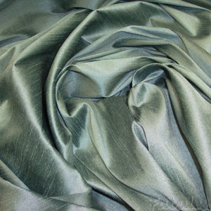 Aruba Shantung Dupioni Faux Silk two tone fabric BY THE YARD 54 wide image 2