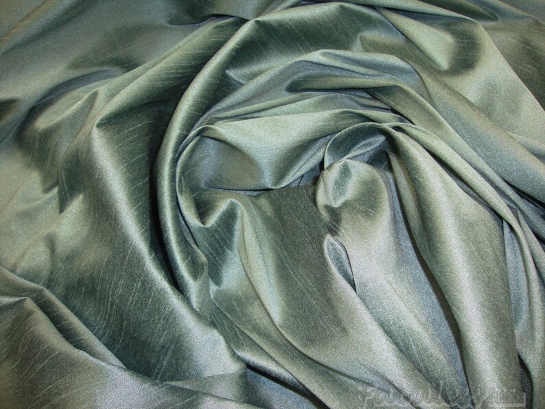 Aruba Shantung Dupioni Faux Silk two tone fabric BY THE YARD 54 wide image 2