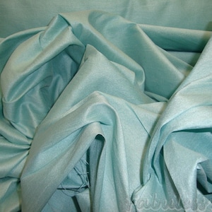 Robbins egg Shantung Dupioni Faux Silk two tone fabric BY THE YARD 54&quot; wide