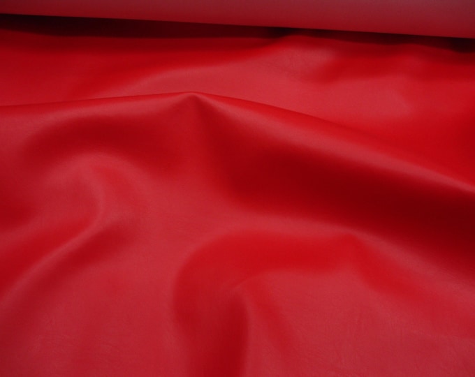 Red Marine Upholstery Auto Boat faux leather vinyl fabric per yard 54" wide damage repair rips sheets scraps diy projects handbags decor