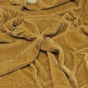Silk velvet Mocha  solid fabric 45” clothing drapery dresses yard