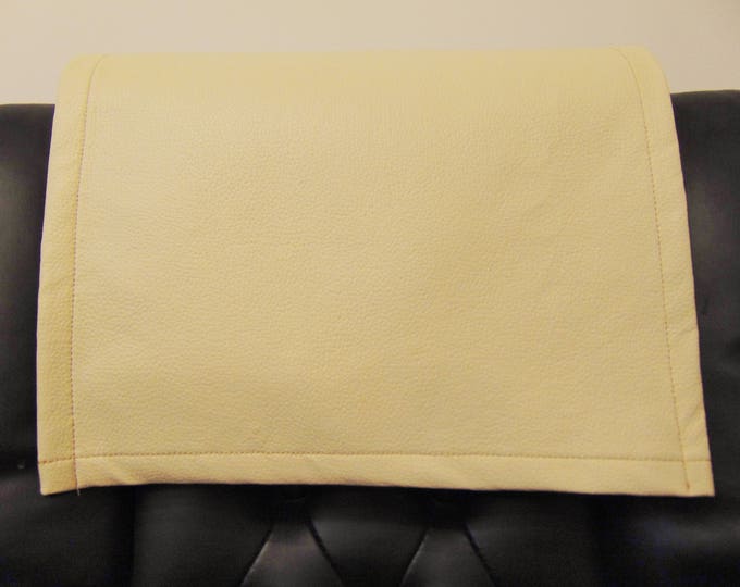 Vinyl, Ice Cream, 14x30, Sofa, Loveseat, Chaise, Theater Seat, RV Cover, Chair Caps, Headrest Pad, Recliner Head Cover, Furniture Protector