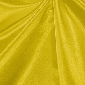 Yellow Heavy Shiny Bridal Satin Fabric for Wedding Dress, 60&quot;  wide