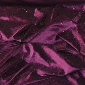 Dark purple Stretch Velvet Fabric By The Yard | 58’’ wide
